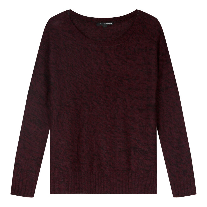 Tally Weijl Pull Bordeaux Tricoté avc Col Rond