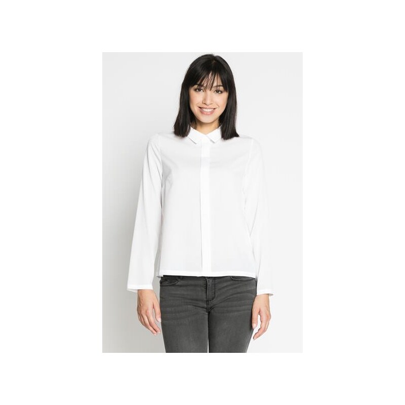 Chemise city fluide manches longues Blanc Polyester - Femme Taille 4 - Cache Cache