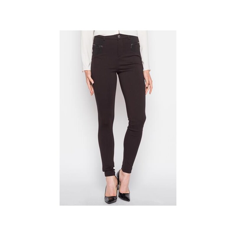 Jegging milano style biker Noir Polyester - Femme Taille 34 - Cache Cache