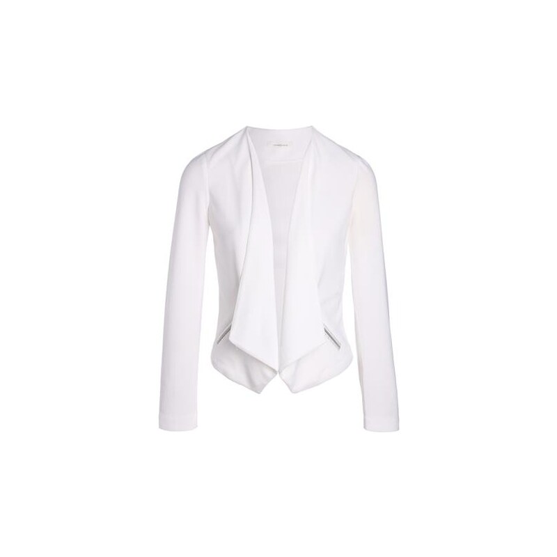 Veste blazer unie à pans Blanc Polyester - Femme Taille 0 - Cache Cache