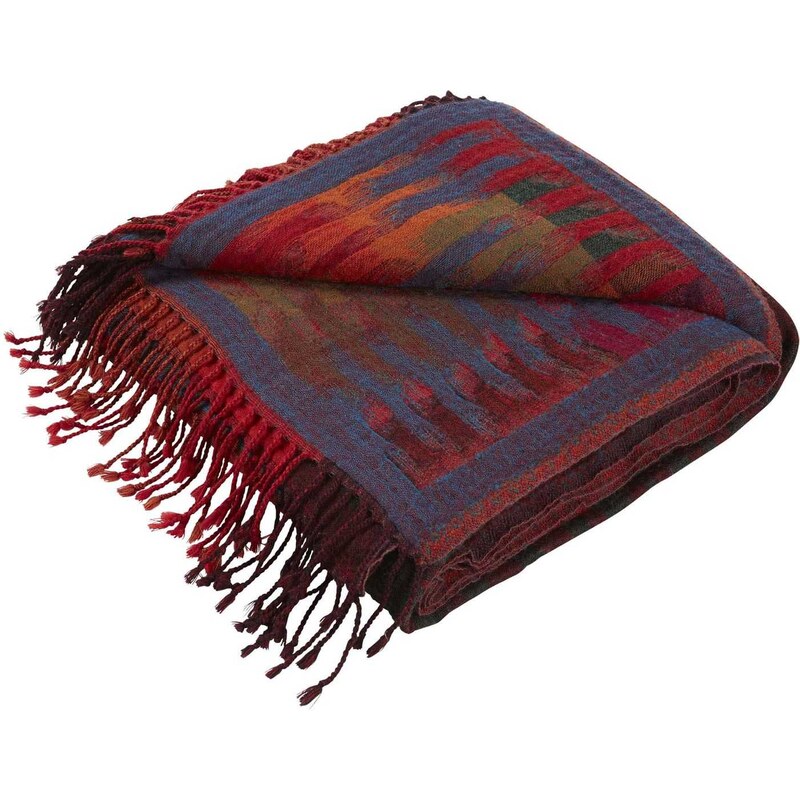 Madura Khan - Plaid en laine - multicolore