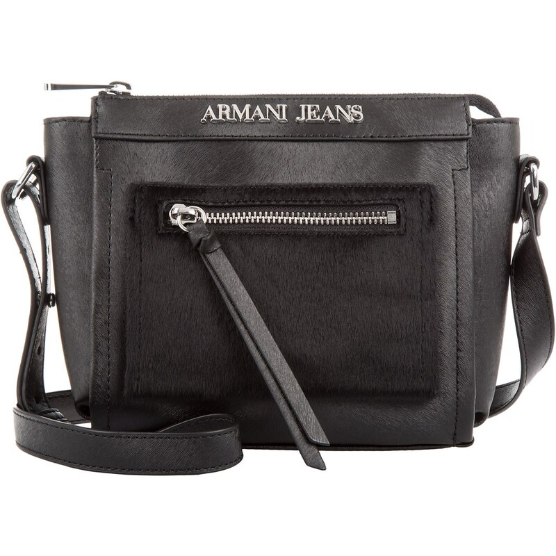 Armani Jeans Sacs en Bandoulière, PVC Haircalf Crossbody Black en noir