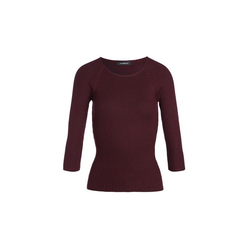 Pull maille chaussette uni Rouge Viscose - Femme Taille 0 - Cache Cache