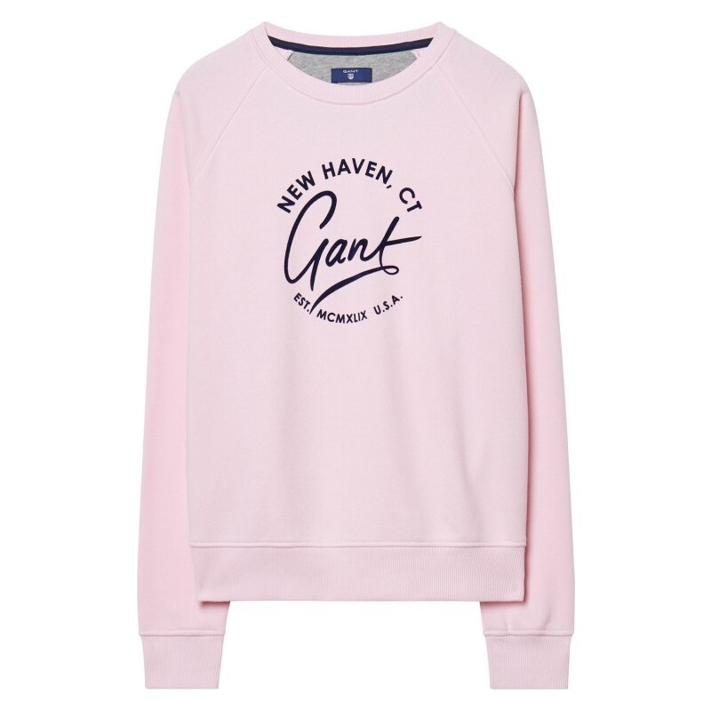GANT Sweat-shirt Ras Du Cou Style Universitaire - California Pink