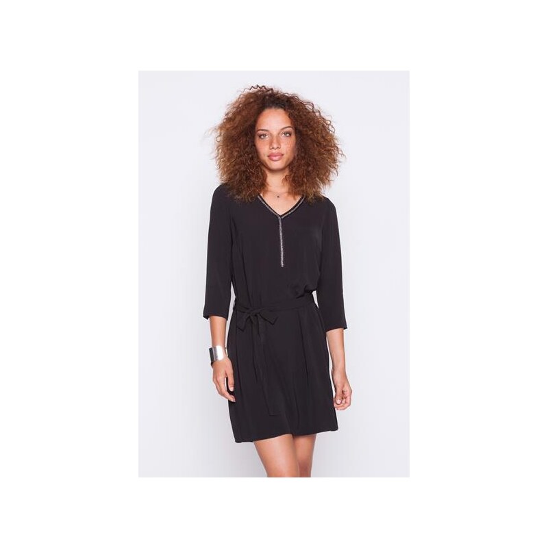Robe tunique unie Noir Polyester - Femme Taille 40 - Cache Cache