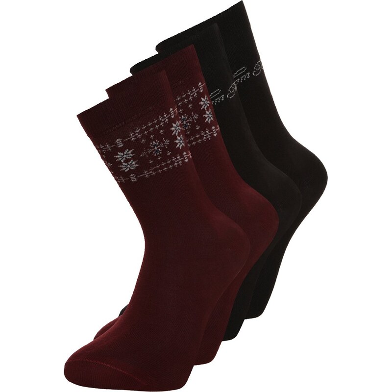 TOM TAILOR 4 PACK Chaussettes black/red