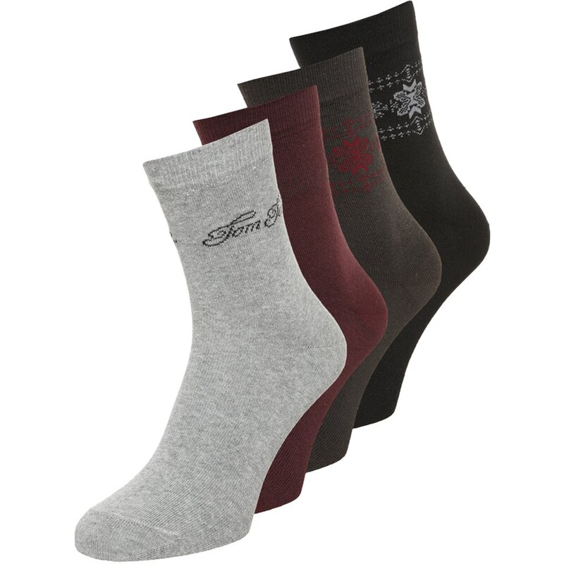 TOM TAILOR 4 PACK Chaussettes black/grey/grey purple