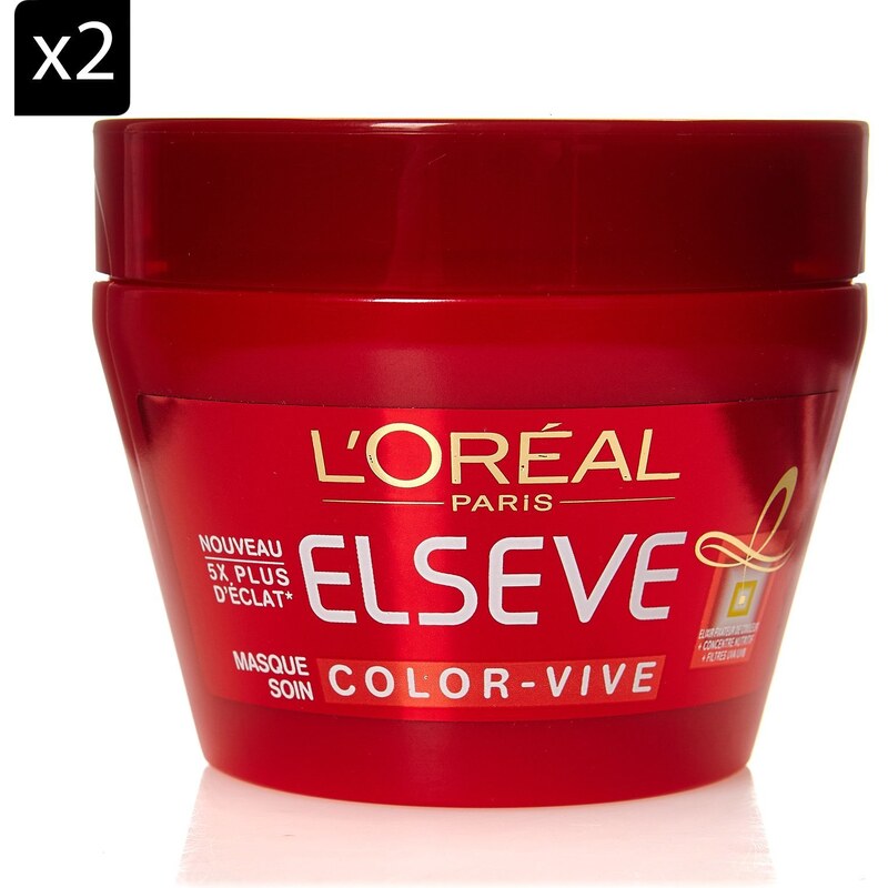 L'Oréal Paris Lot de 2 masques soin Color Vive - 300 ml