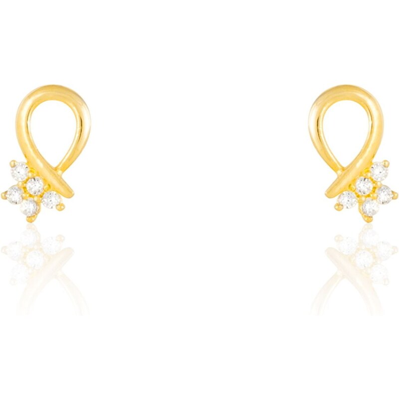 Boucles d'oreilles en or ornées de zircons Histoire d'Or