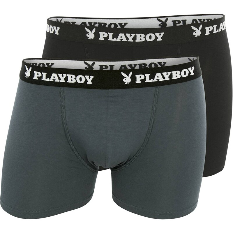 Playboy Homme Classic eco - Lot de 2 boxers - gris