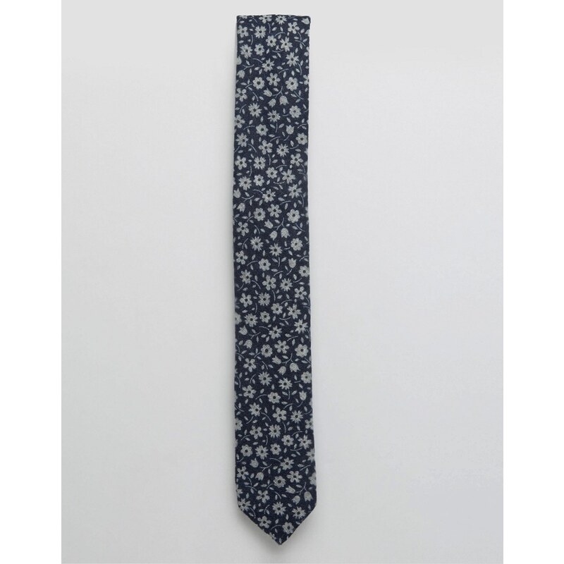 Ted Baker - Cravate en laine à imprimé fleuri - Bleu