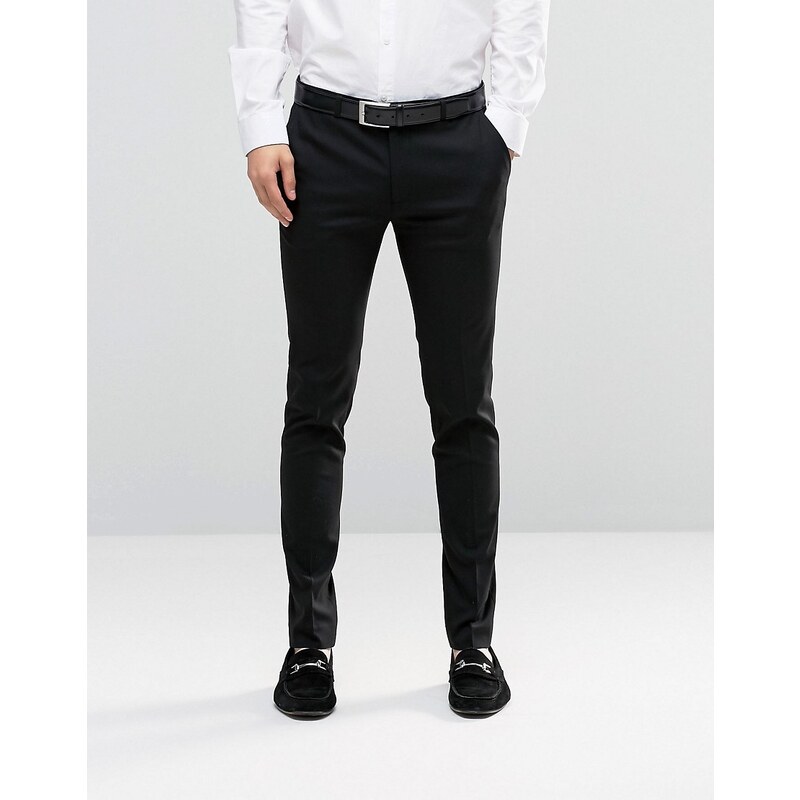ASOS - Pantalon élégant super skinny - Noir - Noir