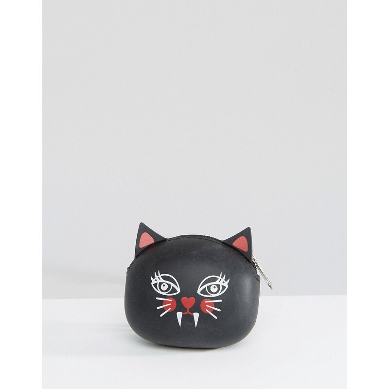 ASOS - Porte-monnaie en plastique souple motif chat d'Halloween - Multi