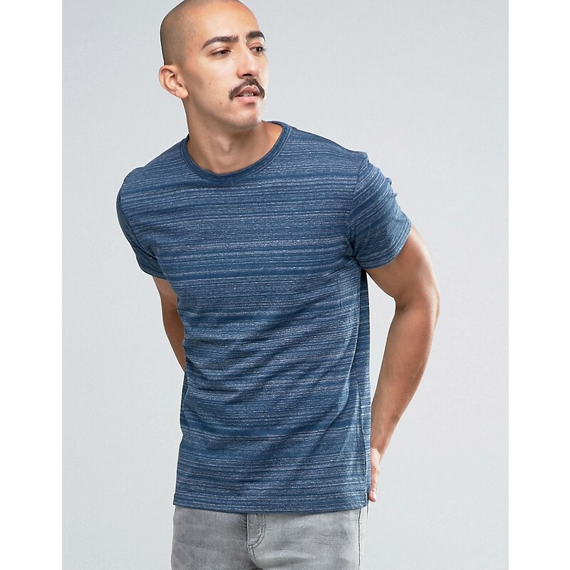 Cheap Monday - T-Shirt classique à rayures teint par sections - Bleu - Bleu