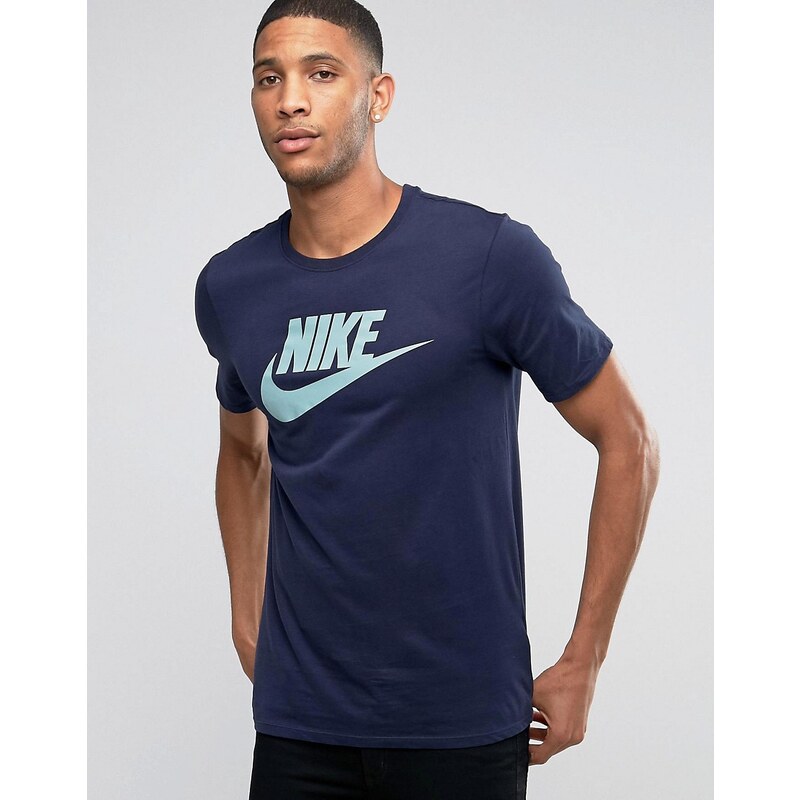 Nike - 696707-452 - T-Shirt avec large logo imprimé - Bleu - Bleu
