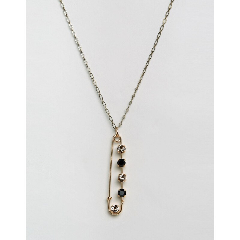 Krystal - Collier avec pendentif orné de cristaux Swarovski - Doré
