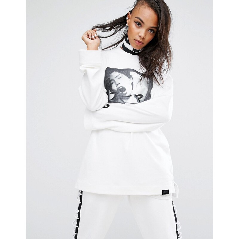 Fenty X Puma By Rihanna - Sweat oversize imprimé sur le devant - Blanc