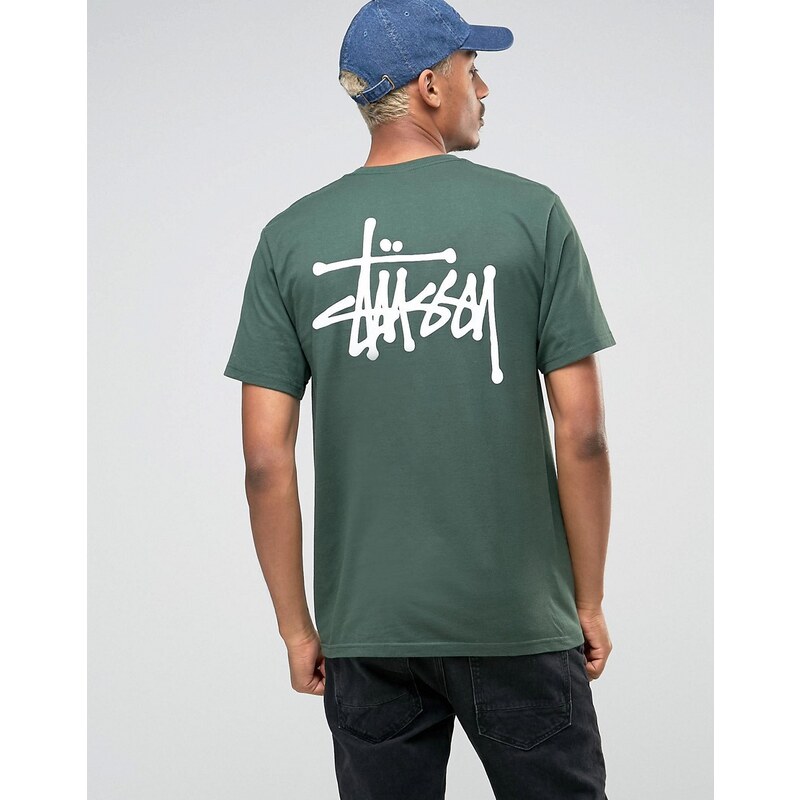 Stussy - T-shirt avec logo - Vert