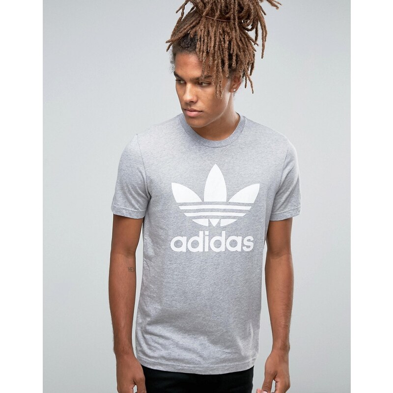 Adidas Originals - AY7708 - T-shirt motif trèfle - Gris