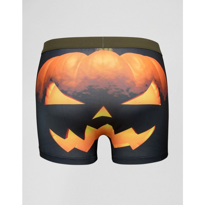 ASOS - Halloween - Boxer imprimé citrouilles en microfibre - Noir