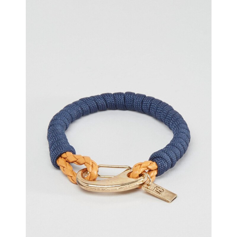 Icon Brand - Bracelet corde avec fermoir mousqueton - Bleu marine - Bleu marine