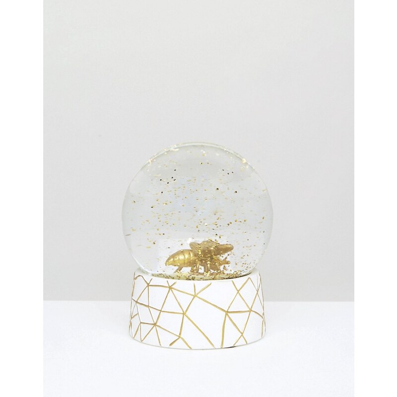 Paperchase - Gothic Garden - Boule de neige à motif abeille - Doré - Multi