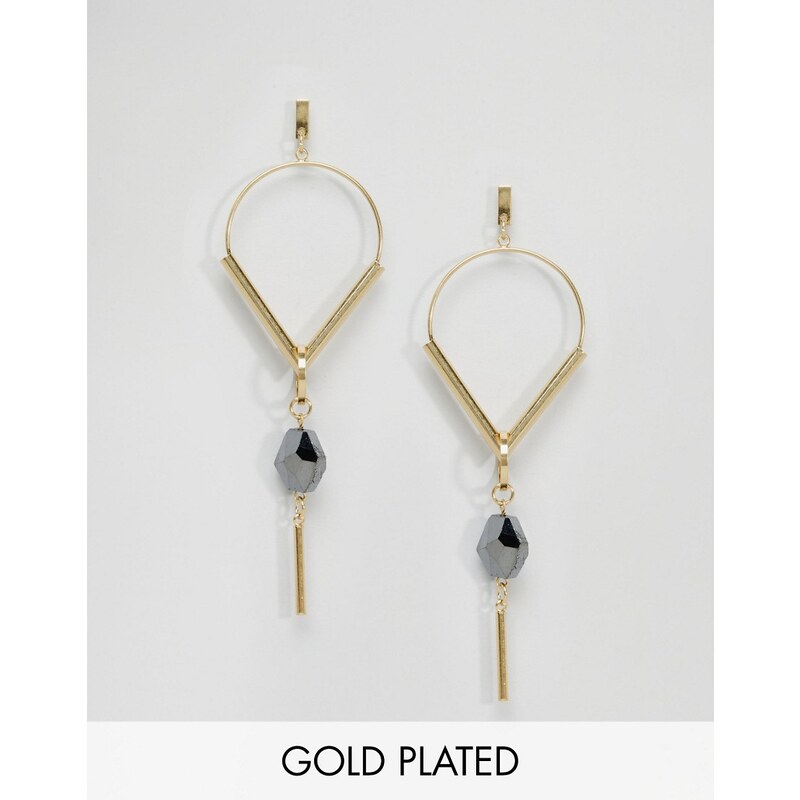 Pilgrim - Pendants d'oreilles avec pierres plaqués or - Doré