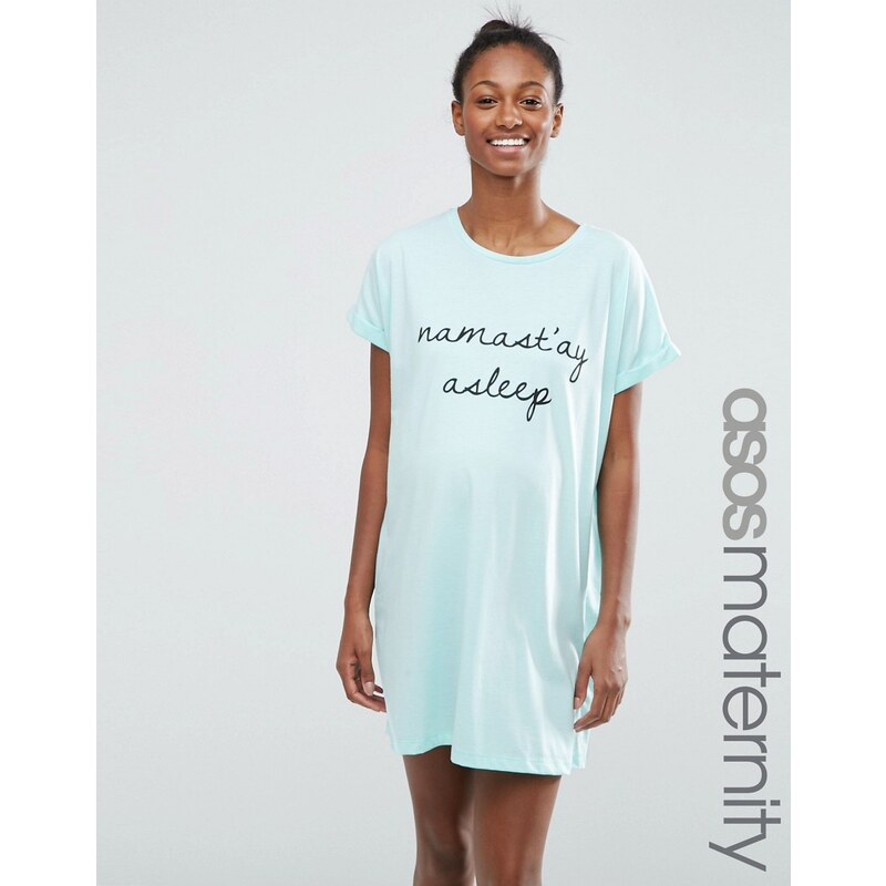 ASOS Maternity - Namast'ay Asleep - T-shirt de nuit - Vert
