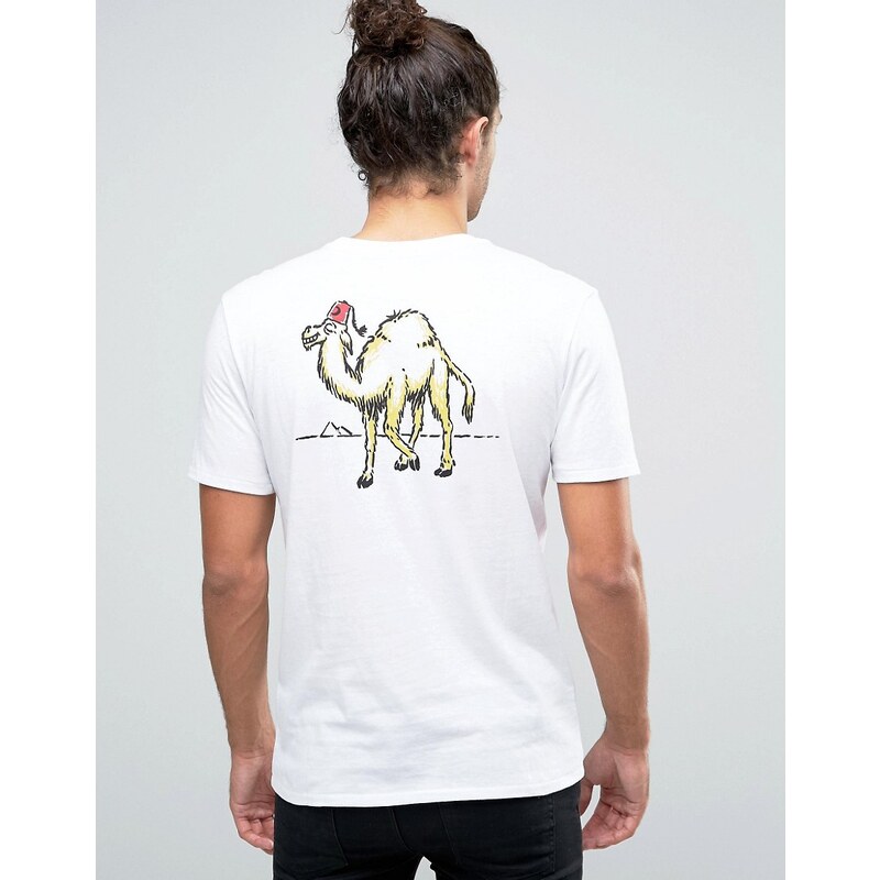 Brixton - Dune - T-shirt avec imprimé au dos - Blanc