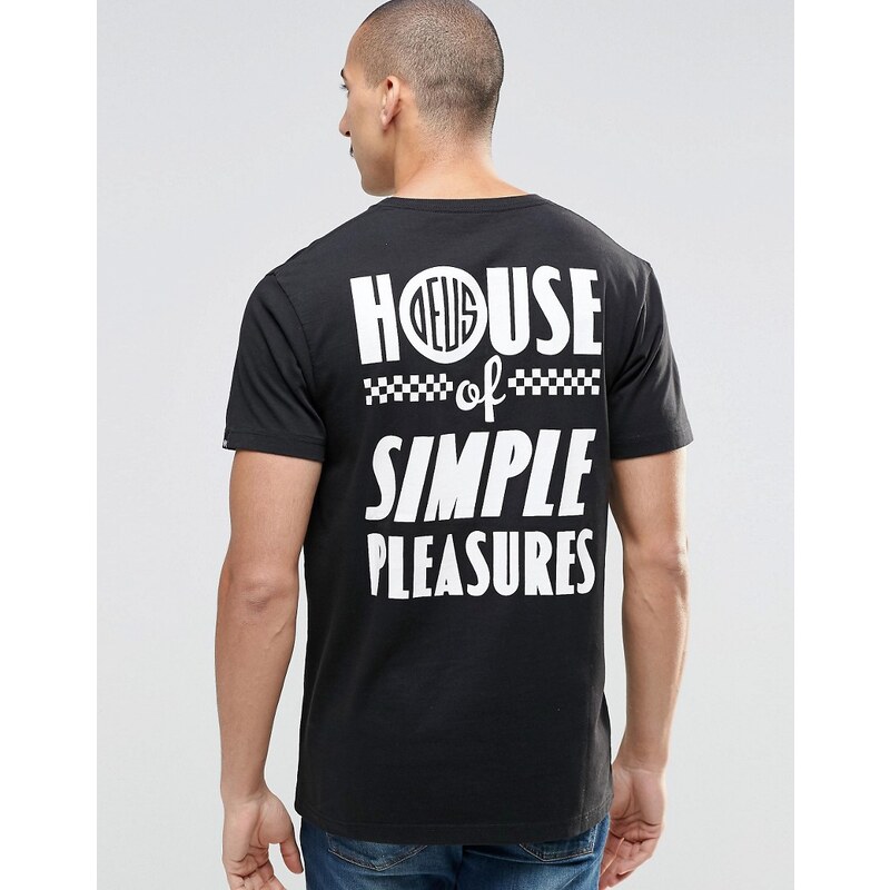 Deus Ex Machina - T-shirt avec imprimé Simple Pleasure au dos - Noir