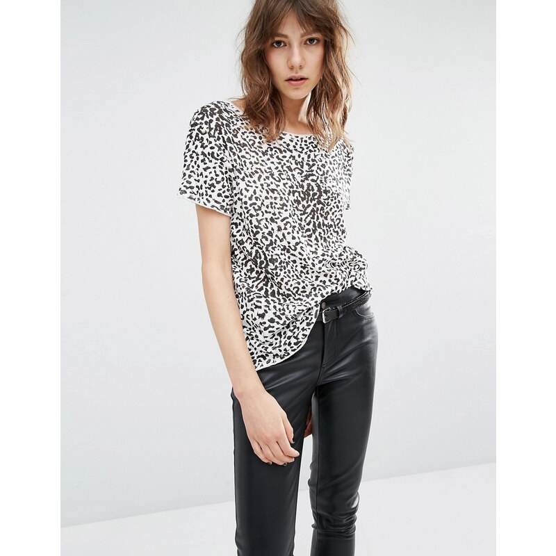 Suncoo - Macha - T-shirt imprimé léopard - Marron