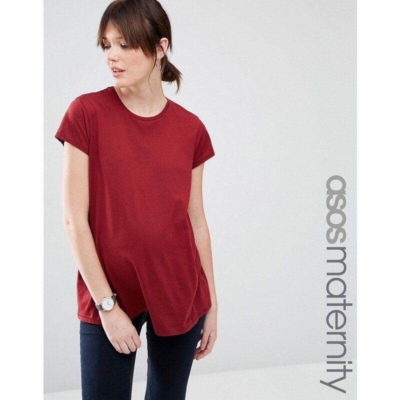 ASOS Maternity - T-shirt ras du cou - Rouge