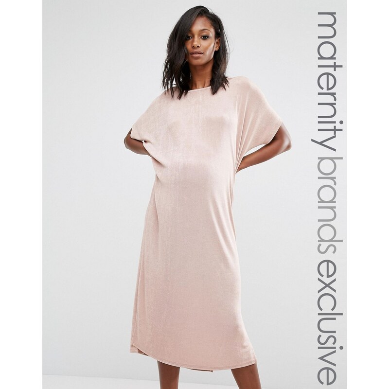 Missguided Maternity - Robe oversize près du corps - Beige