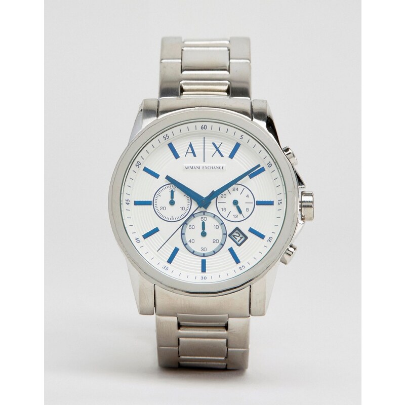 Armani Exchange - AX2510 - Montre chronographe en acier inoxydable - Argenté - Argenté