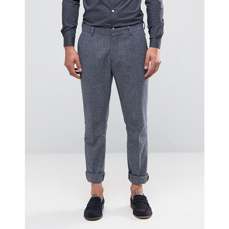 Selected Homme - Pantalon habillé slim en laine mélangée - Gris