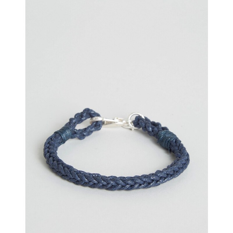 Jack Wills - Glencothe - Bracelet tressé - Bleu marine