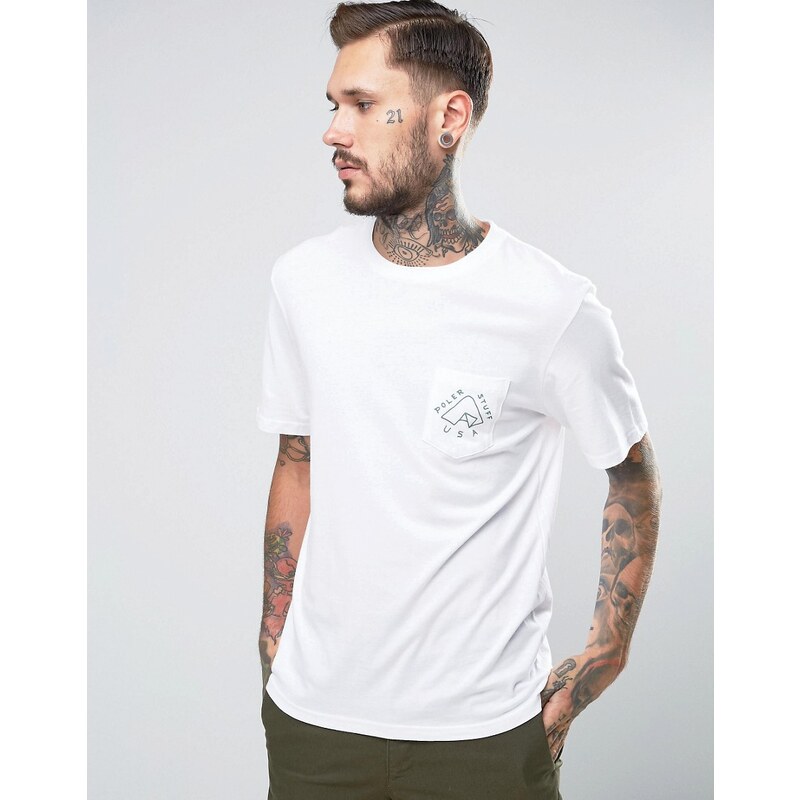 Poler - T-Shirt avec petit logo - Blanc