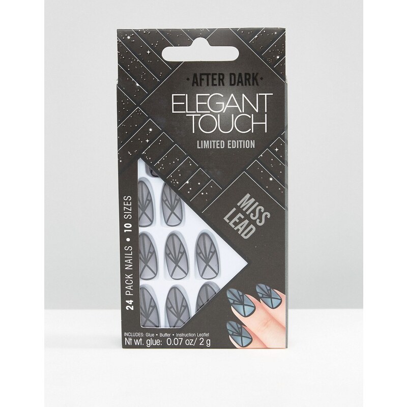 Elegant Touch - Faux ongles After Dark transparents en édition limitée - Noir mat - Noir