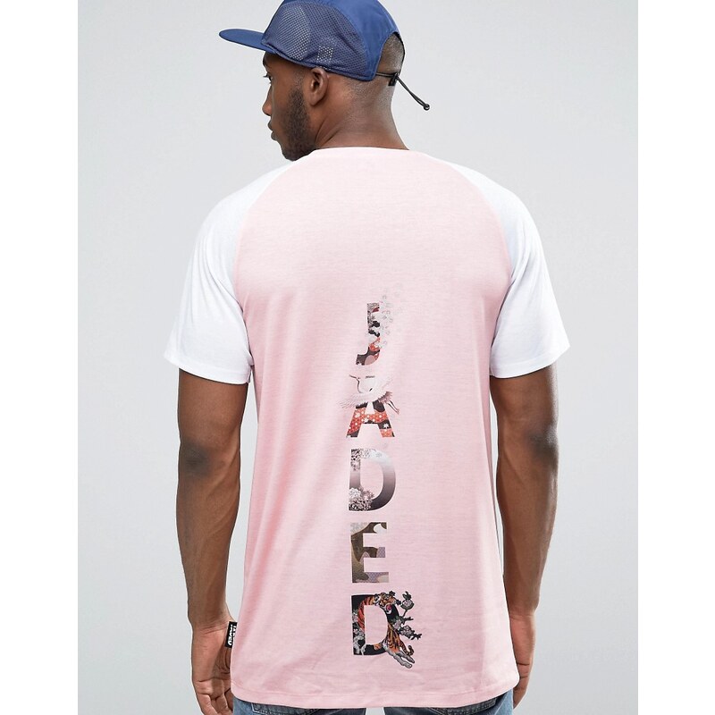 Jaded London - T-shirt raglan - Rose