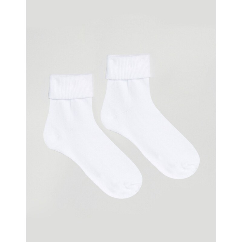 Gipsy - Lot de 2 chaussettes côtelées en haut - Blanc