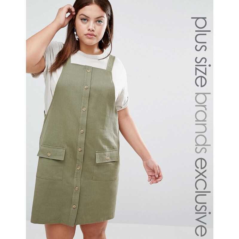 Daisy Street Plus - Robe chasuble fonctionnelle - Vert
