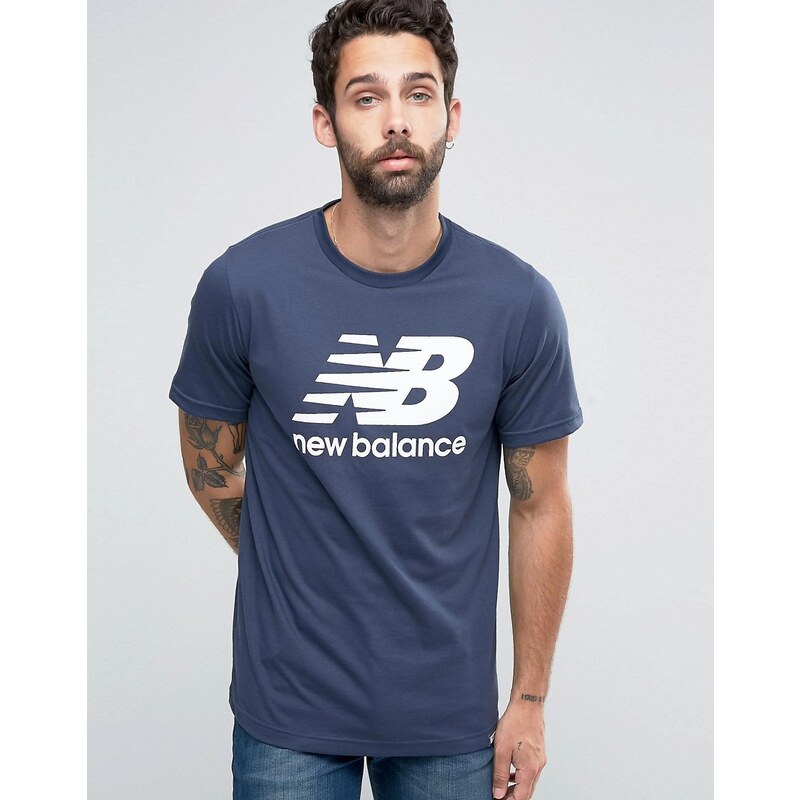 New Balance - MT63554_NV - T-shirt avec logo classique - Bleu
