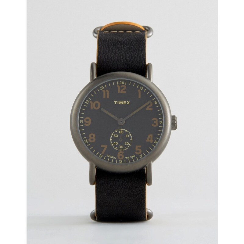 Timex - Weekender - Montre chronographe oversize - Noir - Noir