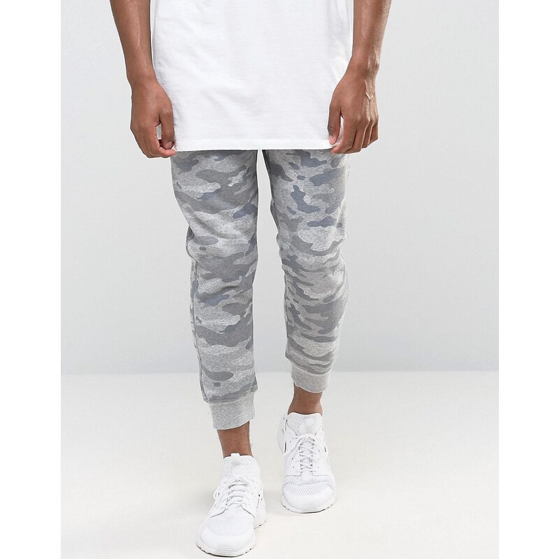 Pull&Bear - Pantalon de jogging skinny à imprimé camouflage - Gris - Gris