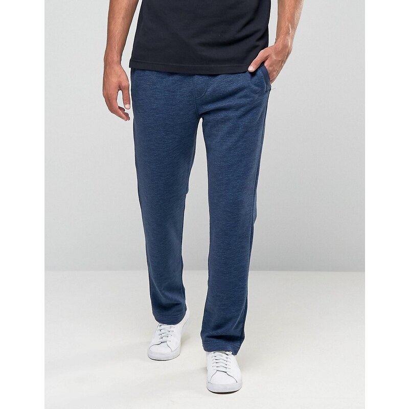 Hollister - Pantalon de jogging chiné droit à logo - Bleu marine - Bleu marine