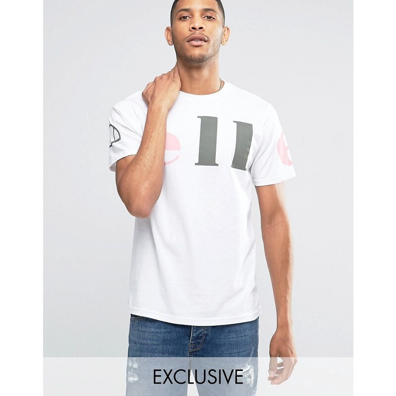 Ellesse - T-shirt avec logo oversize - Blanc