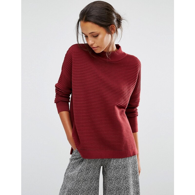 Selected - Laua - Pull en maille oversize - Rouge