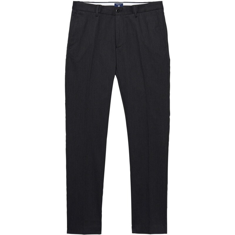 GANT Pantalon Habillé Tailored Slim En Tweed - Dark Antracit Melange