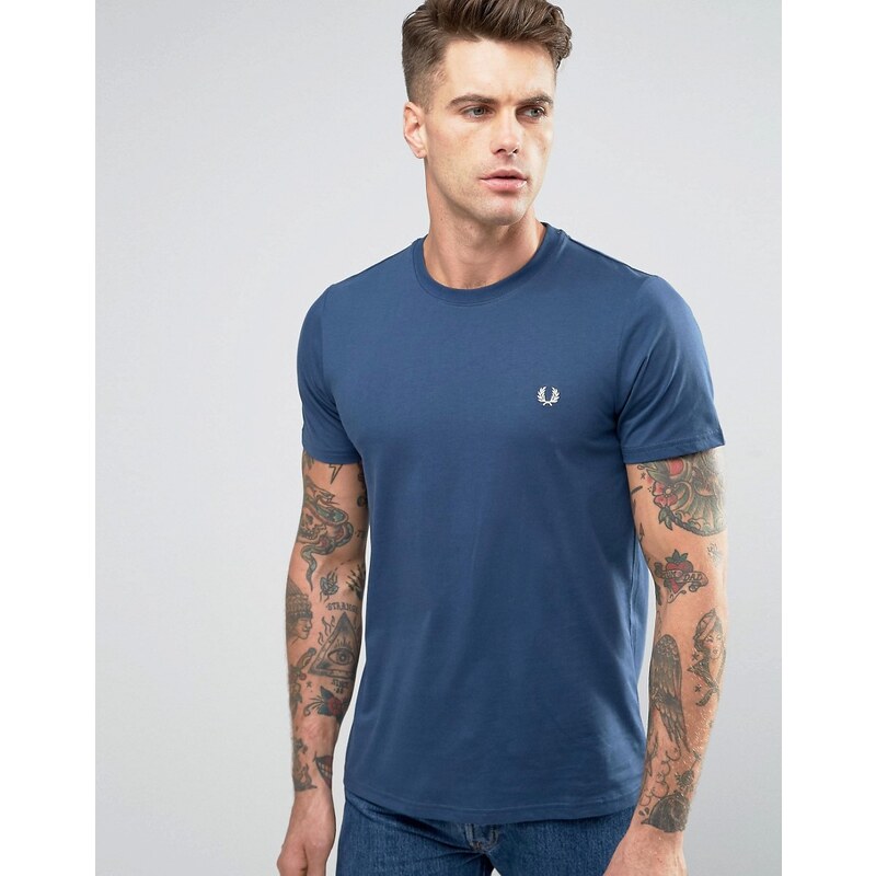 Fred Perry - T-shirt ras de cou - Bleu - Bleu