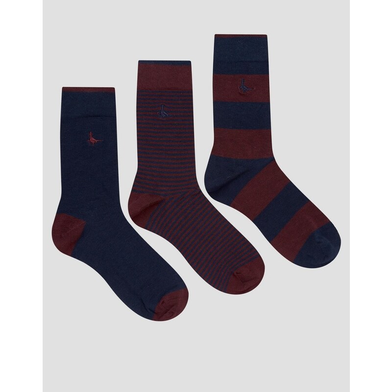 Jack Wills - Lot de 3 paires de chaussettes - Multi